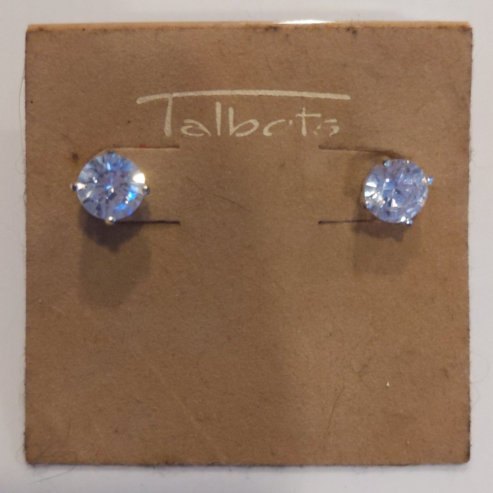 Sterling silver Crystal stud earrings